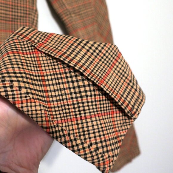 Free People Flyin High Black and Tan Plaid Slit Hem Skinny Pants Women's 4 - Picture 6 of 8